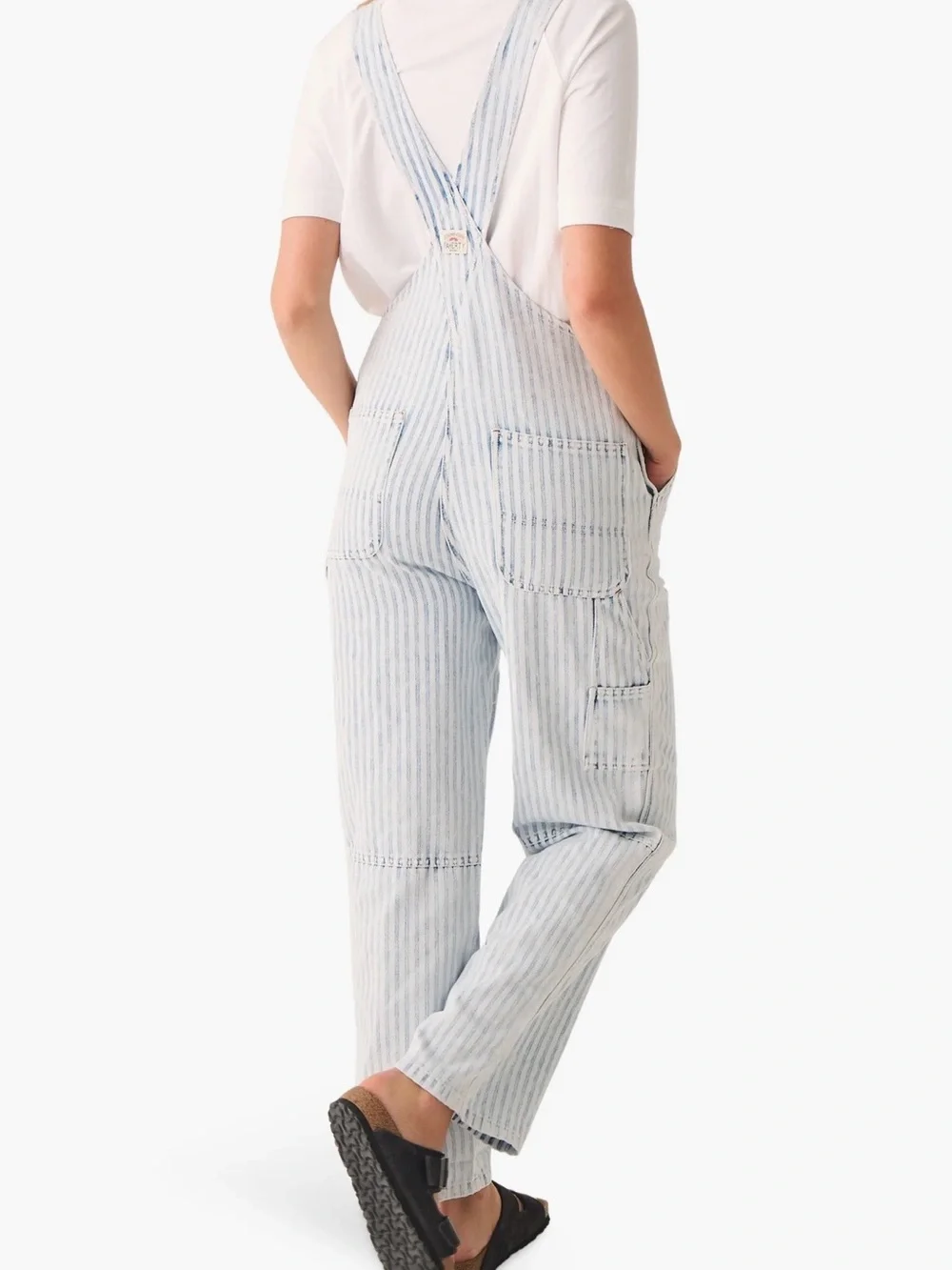 Faherty Topsail Stripe Straight Leg Overalls
